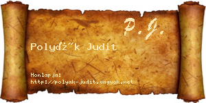 Polyák Judit névjegykártya
